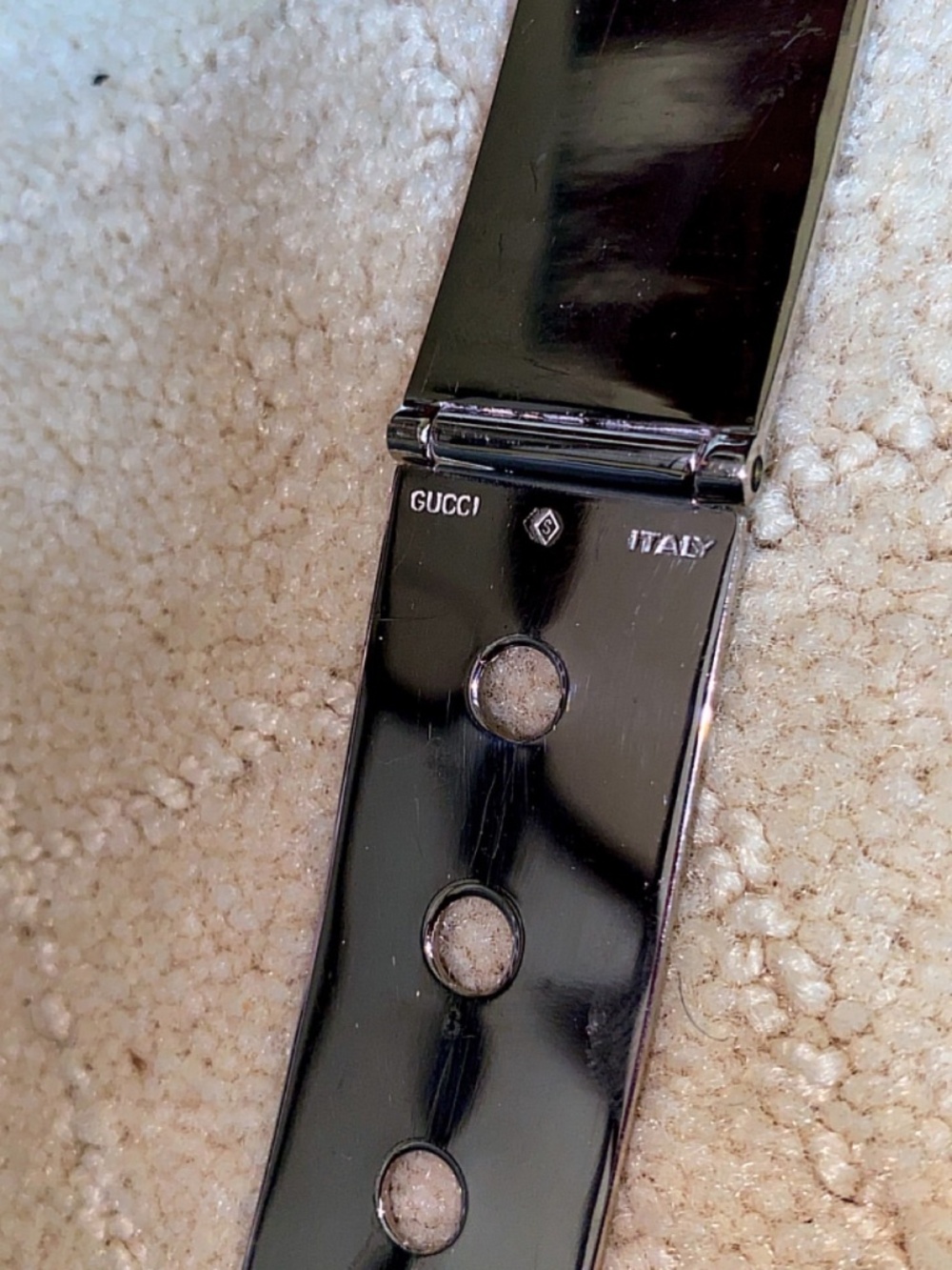 Rare Silver Gucci Belt with Red & Green Enamels - Picture 7 of 16